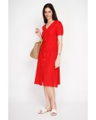 Simone rooibos lange jurk van linnen