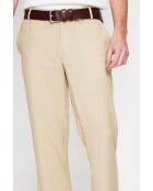 Gilles Hose aus Leinenmischung, kamelfarben