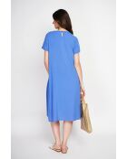 Robe découpe en lin mélangé Violette azur
