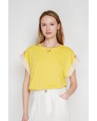 Martine Curry Oversize-T-Shirt mit Rundhalsausschnitt aus einer Leinenmischung