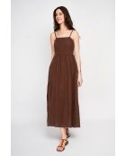 Danielle langes Sommerkleid aus Kakao-Leinenmischung