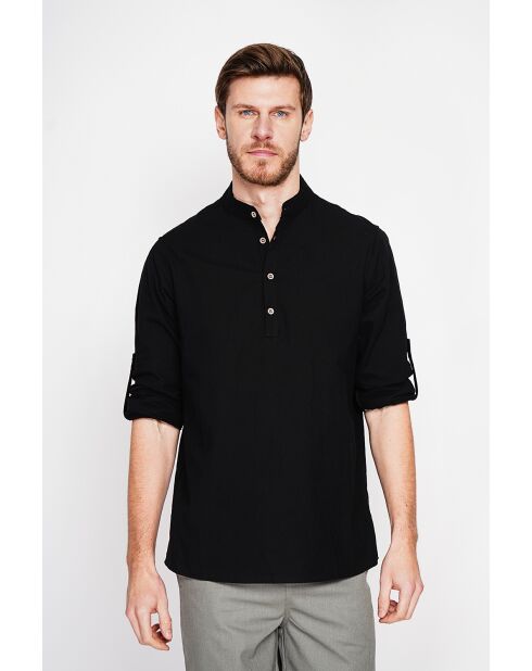Chemise 100% lin Axel noire