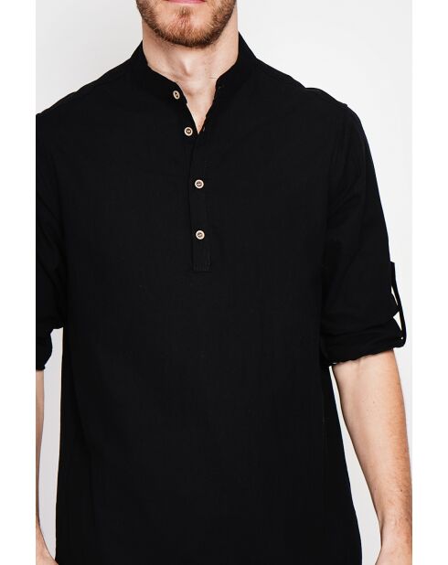 Chemise 100% lin Axel noire