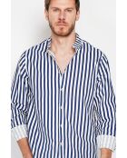 Chemise 100% lin Gontran marine