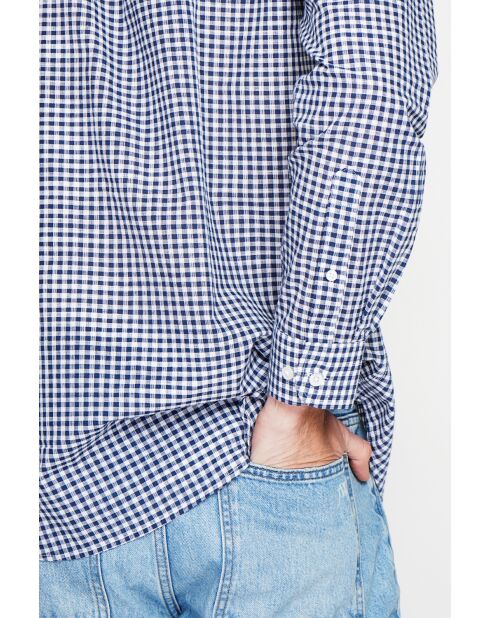 Marineblaues Baumwollhemd Gérald