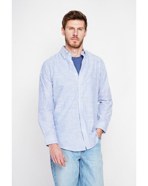 Christophe marineblau Baumwollhemd