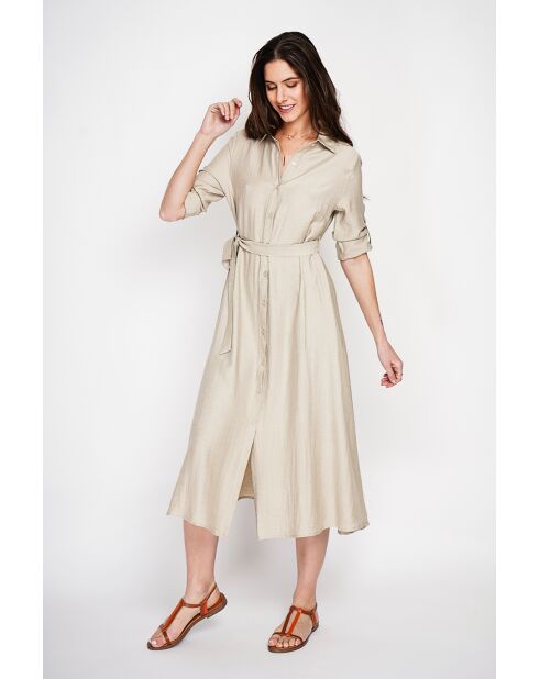 Robe chemise en Sophie lin
