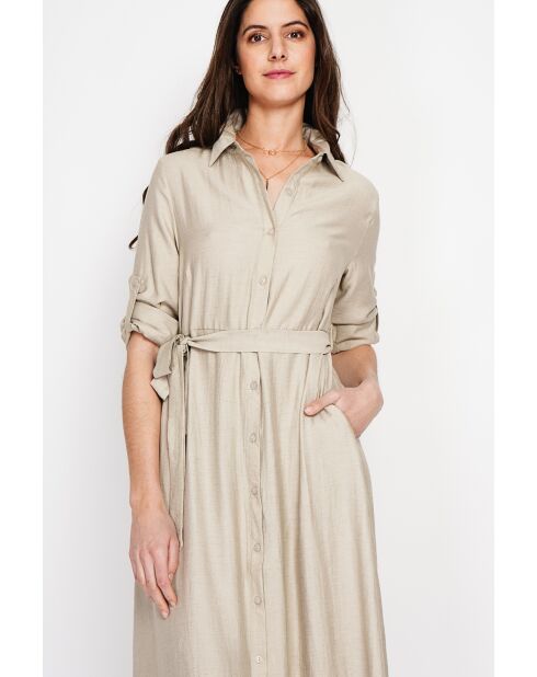 Robe chemise en Sophie lin