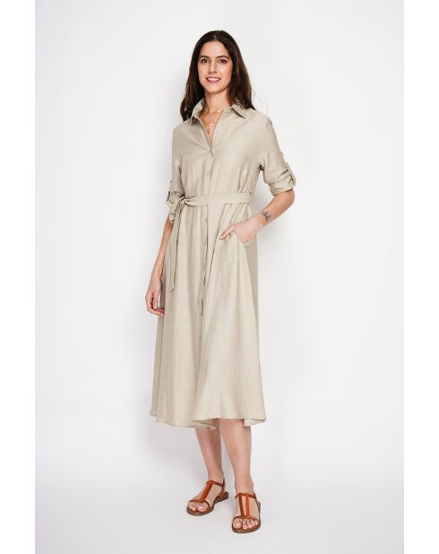 Robe chemise en Sophie lin