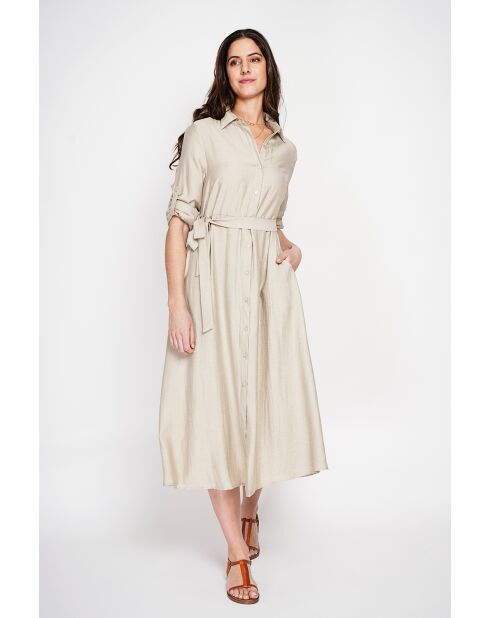 Robe chemise en Sophie lin