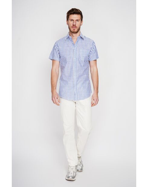 Marineblaues Baumwollhemd Gontran