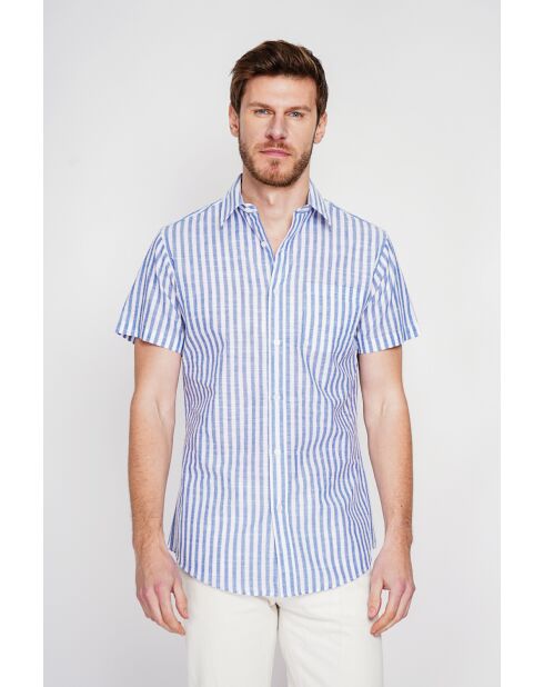 Marineblaues Baumwollhemd Gontran