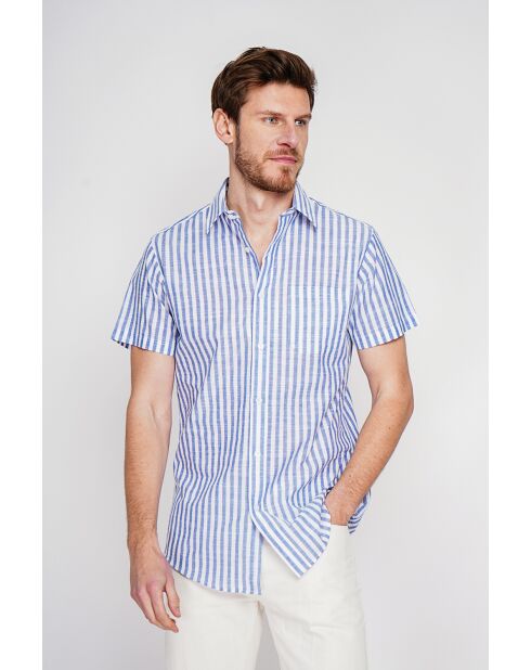 Marineblaues Baumwollhemd Gontran