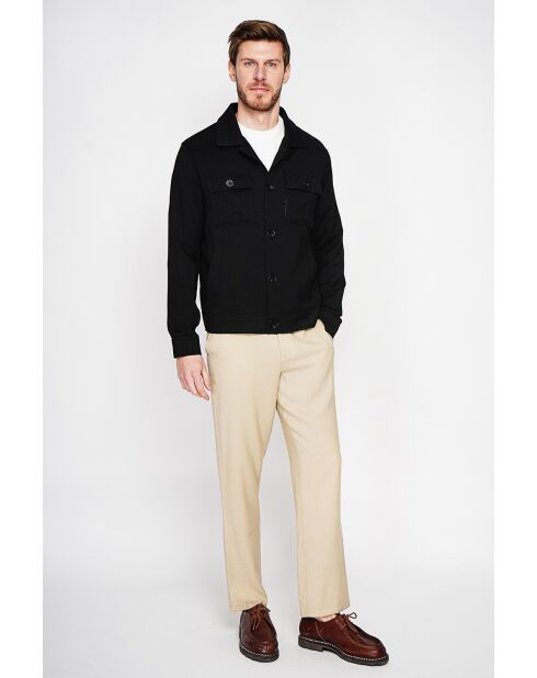 Zwart hemd van linnenmix Étienne