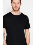 Gilbert schwarzes T-Shirt aus Leinenmischung