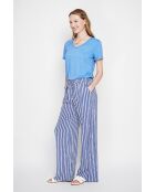 Michèle Azur T-Shirt mit V-Ausschnitt aus Leinenmischung