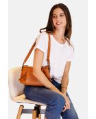 Francine weißes Rundhals-T-Shirt aus Leinenmischung