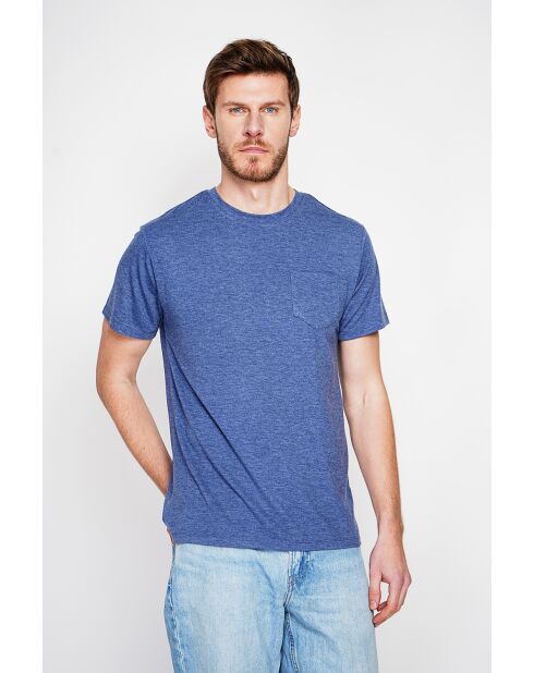 T-Shirt François marineblau aus Leinenmischung