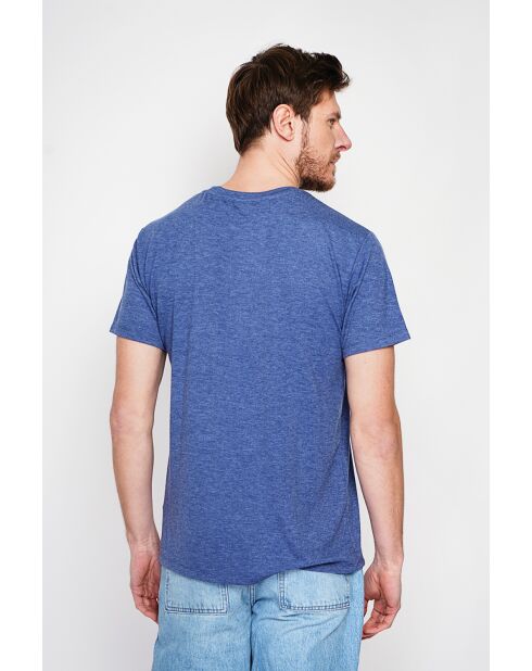 T-Shirt François marineblau aus Leinenmischung