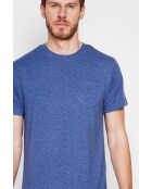 T-Shirt François marineblau aus Leinenmischung