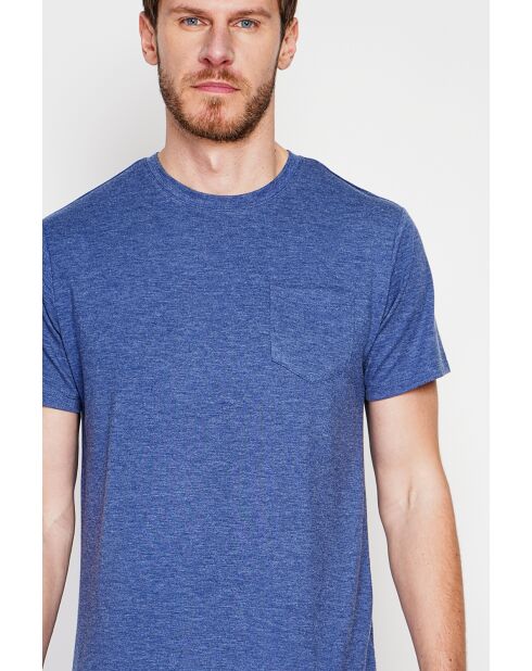 T-Shirt François marineblau aus Leinenmischung