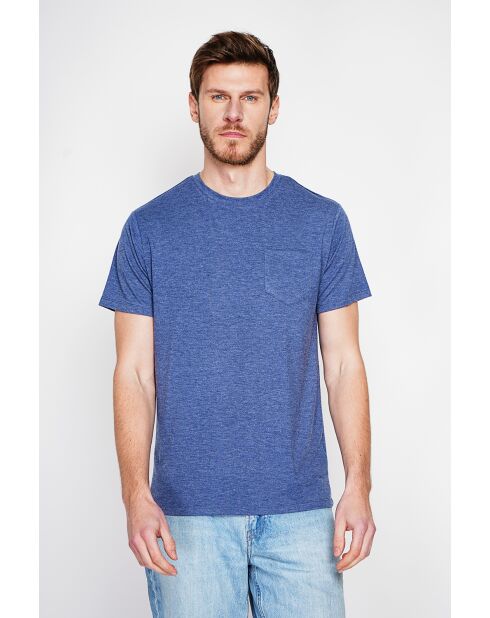 T-Shirt François marineblau aus Leinenmischung