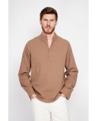 Chemise 100% lin Axel marron