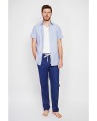 Ghislain broek van marineblauwe linnenmix