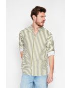 Chemise 100% lin Gontran kaki