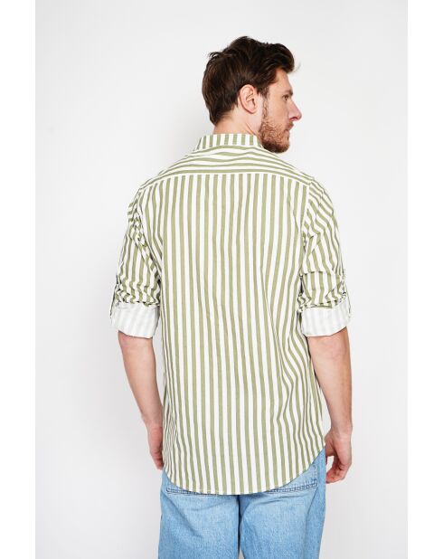 Chemise 100% lin Gontran kaki