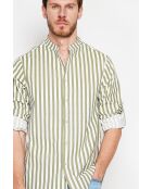 Chemise 100% lin Gontran kaki