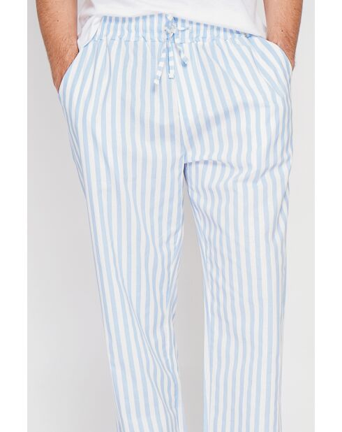 Antoine Azur Hose aus 100% Leinen