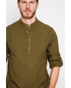 Chemise 100% lin Axel kaki