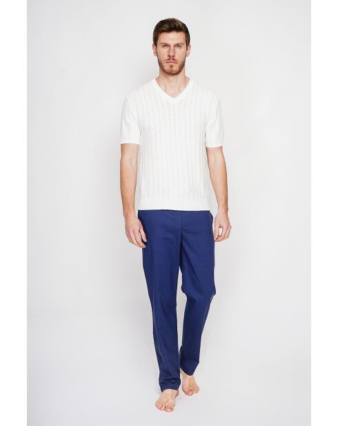 Pull-over en coton Florent blanc