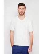 Pull-over en coton Florent blanc