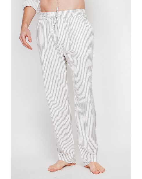 Pantalon 100% lin Gilbert blanc