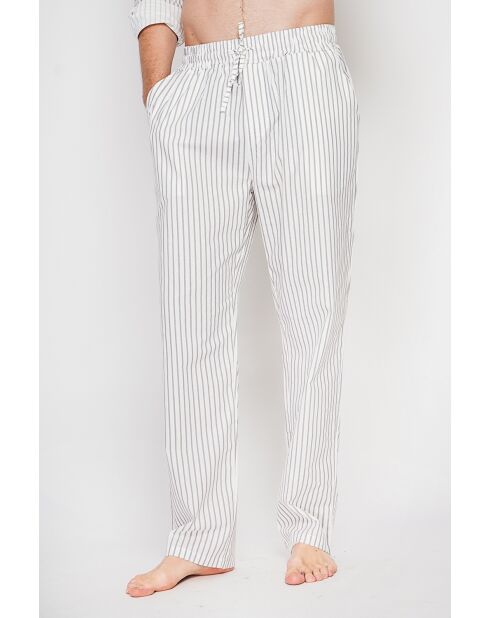 Pantalon 100% lin Gilbert blanc