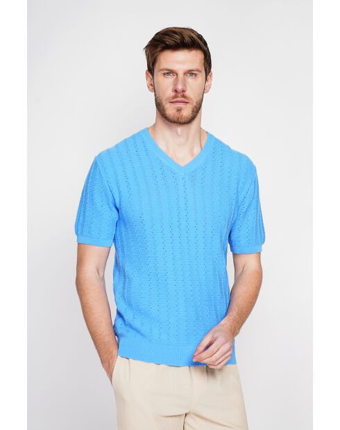 Pull-over en coton Florent azur