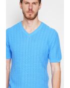 Pull-over en coton Florent azur