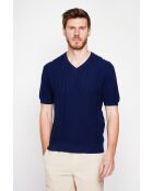 Pull-over en coton Florent marine