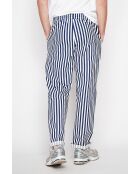 Hose Antoine Marine aus 100% Leinen