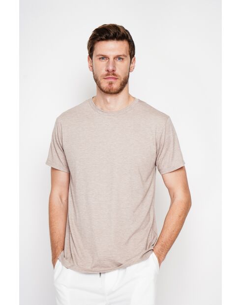 T-shirt en lin mélangé Gilbert beige
