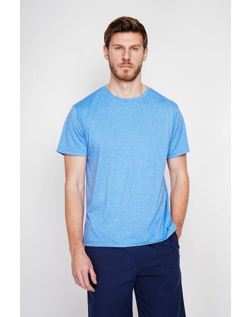 Gilbert Azur T-Shirt aus Leinenmischung