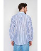 Frédéric marineblauw katoenen hemd