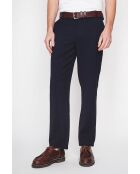 Hose Gilles marineblau aus Leinenmischgewebe