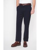 Hose Gilles marineblau aus Leinenmischgewebe