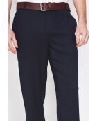 Hose Gilles marineblau aus Leinenmischgewebe