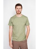 François T-shirt van kaki linnenmix