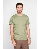 François T-shirt van kaki linnenmix