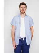 Marineblauw katoenen hemd David